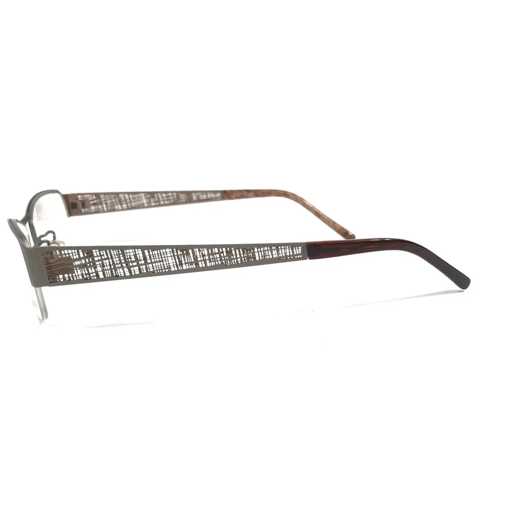 J.F. Rey Eyeglasses Frames JF2590 0592 Matte Silver Pale Gold Half Rim 54-15-145